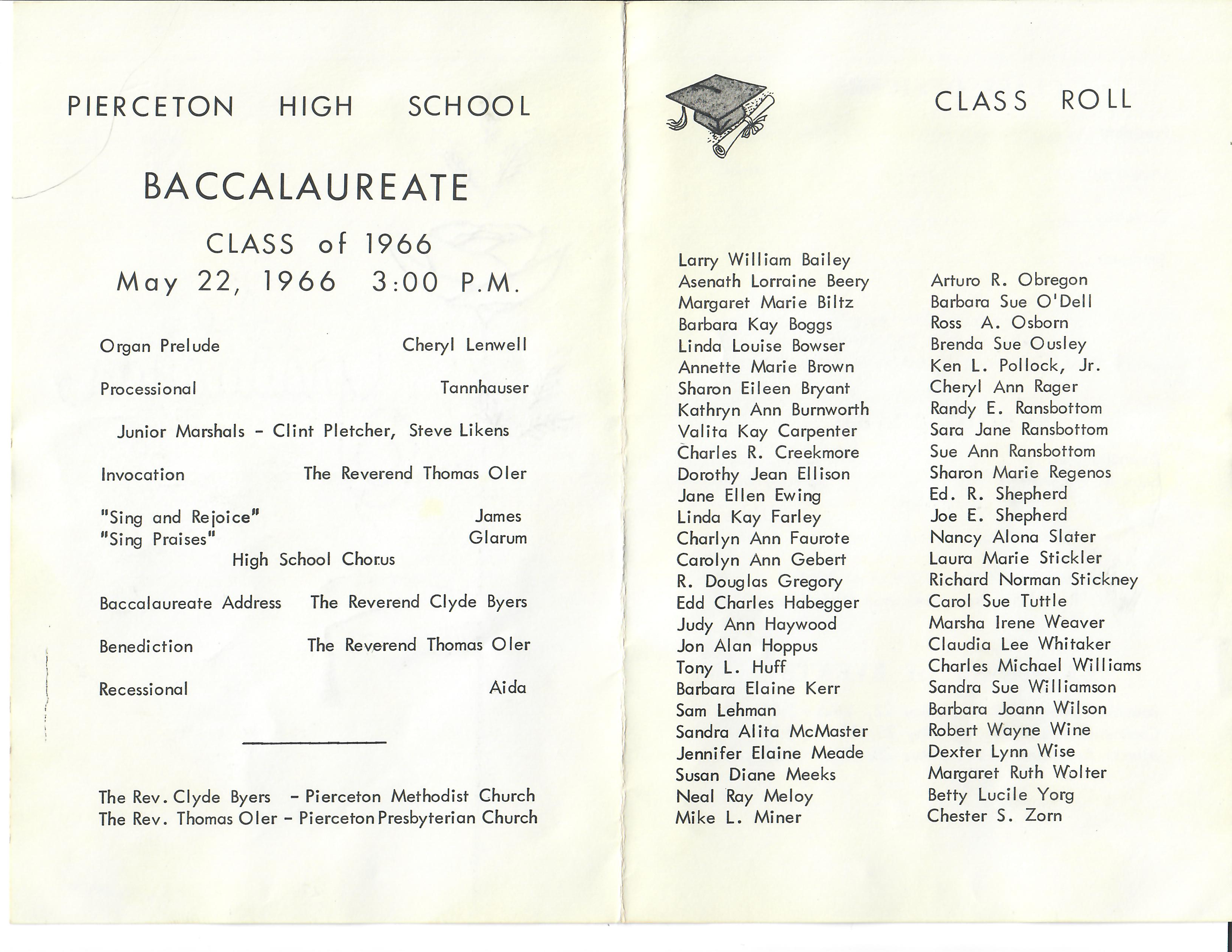 1966 Baccalaureate Program-inside 1966 Baccalaureate Program-inside