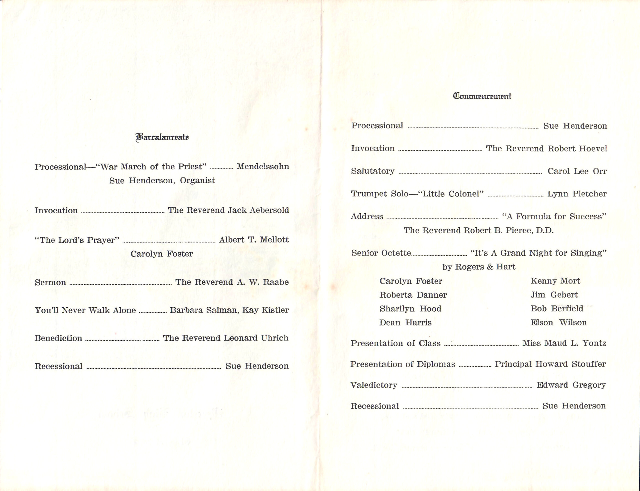 1952 PHS graduation program-inside 1 1952 PHS graduation program-inside 1